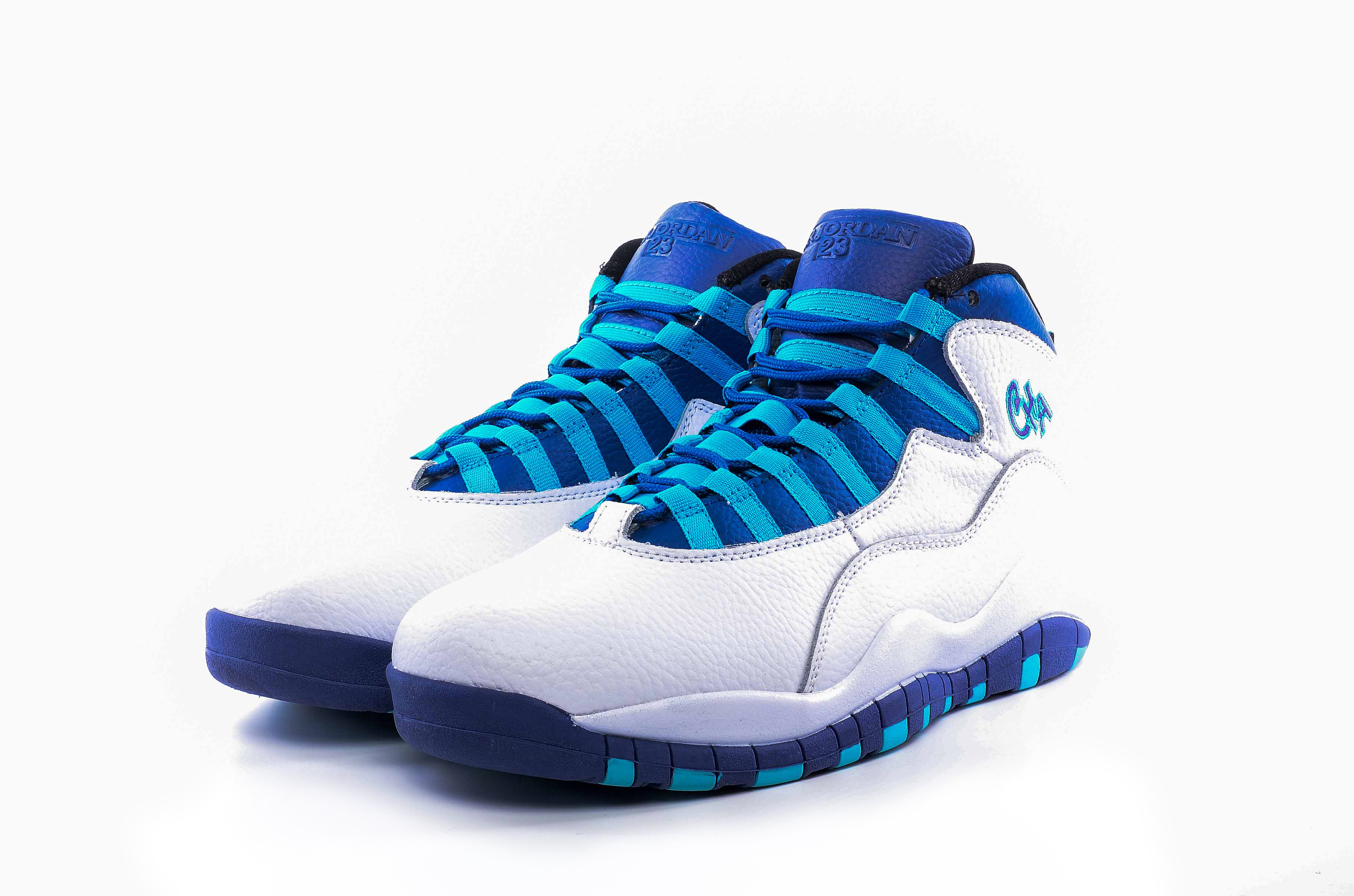 Latest Men Air Jordan 10 White Blue Shoes